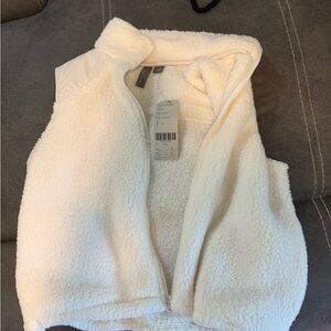 Sweaty Betty Cream Sherpa Vest